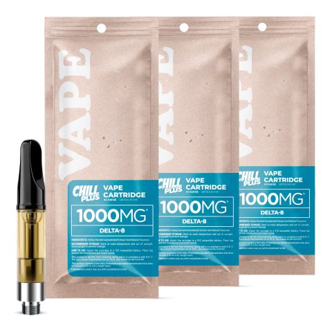 Chill Plus Delta 8 THC Cartridges 3 Pack Bundle - Chill Plus - Thumbnail 1