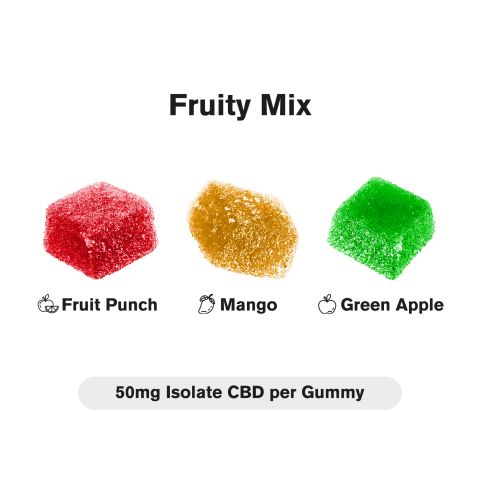50mg CBD Isolate Gummies - Fruity Mix - Thumbnail 4