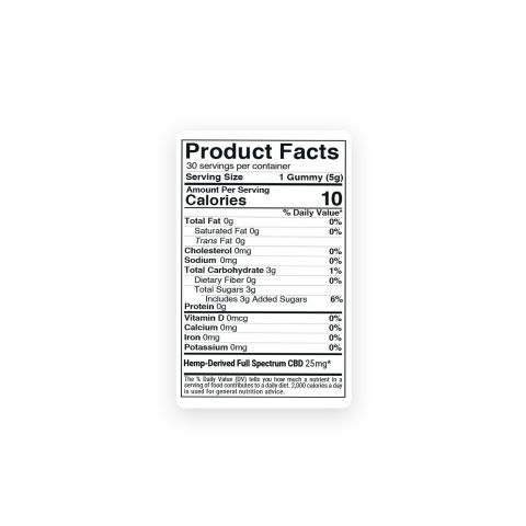 25mg Full Spectrum CBD Gummies - Original Mix - Thumbnail 9