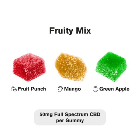 50mg Full Spectrum CBD Gummies - Fruity Mix - Thumbnail 4