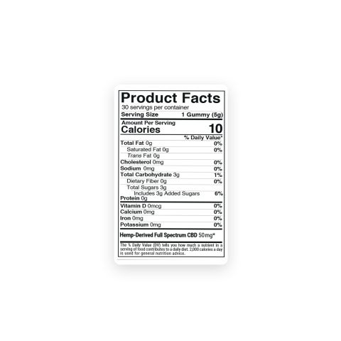 50mg Full Spectrum CBD Gummies - Fruity Mix - Thumbnail 9