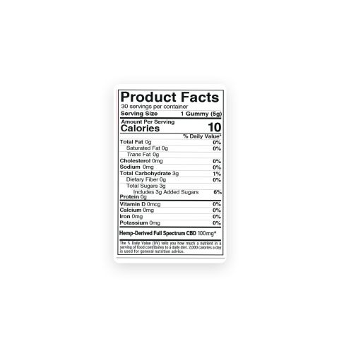 100mg Full Spectrum CBD Gummies - Berries Mix - Thumbnail 9