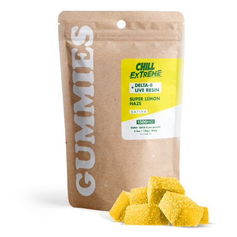 50mg Delta 8 + Live Resin Gummies - Super Lemon Haze - Sativa - Thumbnail 2