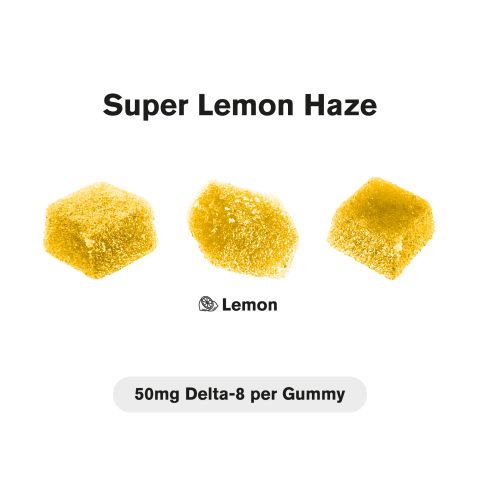 50mg Delta 8 + Live Resin Gummies - Super Lemon Haze - Sativa - Thumbnail 4