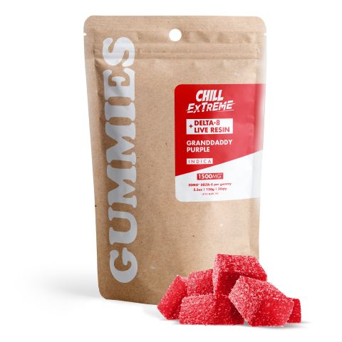 50mg Delta 8 + Live Resin Gummies - Granddaddy Purple - Indica - Thumbnail 2