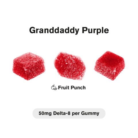 50mg Delta 8 + Live Resin Gummies - Granddaddy Purple - Indica - Thumbnail 4