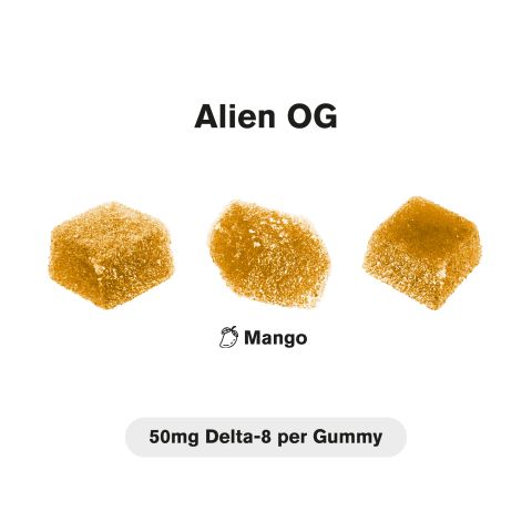 50mg Delta 8 + Live Resin Gummies - Alien OG - Hybrid - Thumbnail 4