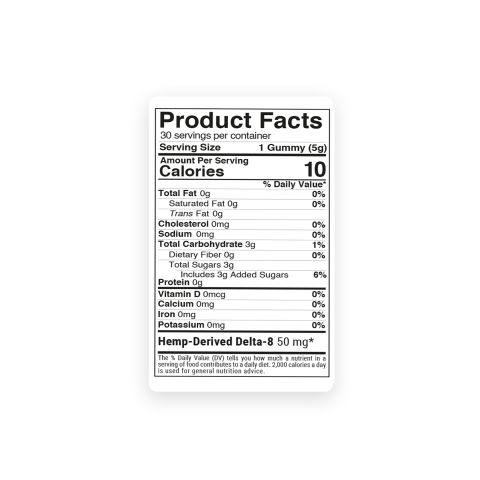 50mg Delta 8 + Live Resin Gummies - Alien OG - Hybrid - Thumbnail 9