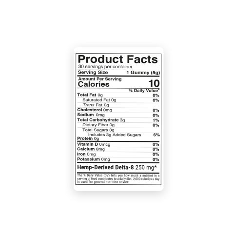 250mg D8 + Live Resin Gummies - GG4 - Hybrid - Thumbnail 9