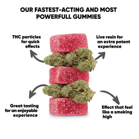 250mg D8 + Live Resin Gummies - GG4 - Hybrid - Thumbnail 10