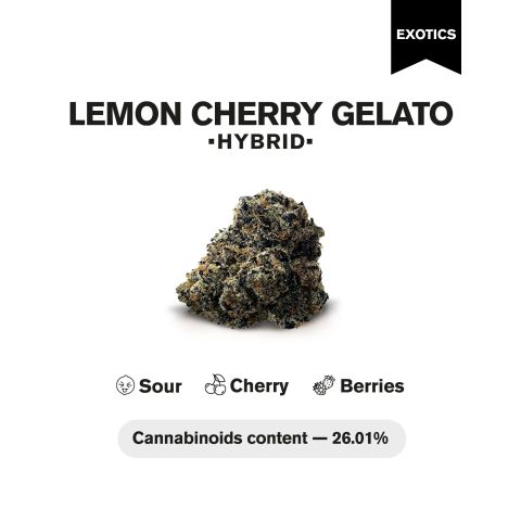 Lemon Cherry Gelato Flower - THCA - Hybrid - Thumbnail 4