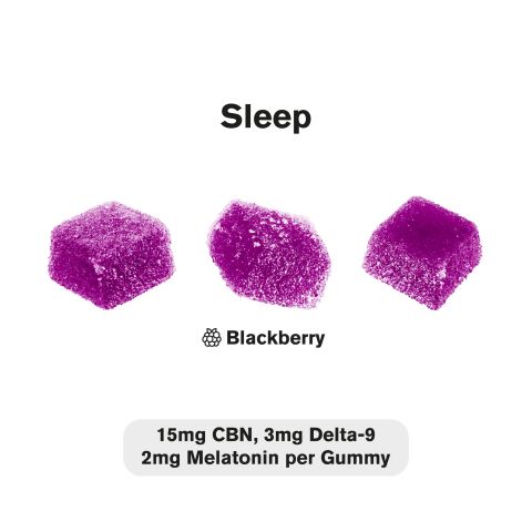 20mg D9, CBN, Melatonin Gummies - Blackberry - Thumbnail 4