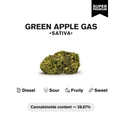 Green Apple Gas Flower - THCA - Sativa - Thumbnail 4