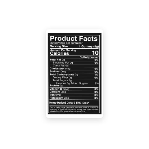 10mg Delta 9 Gummies - Strawberry - Thumbnail 9