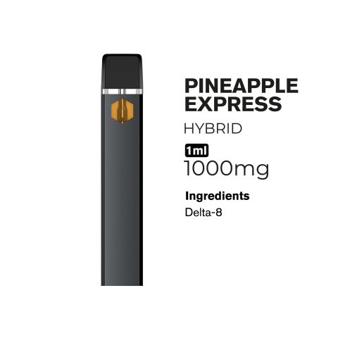 1000mg Delta 8 Vape Pen - Pineapple Express - Hybrid - 1ml - Thumbnail 2