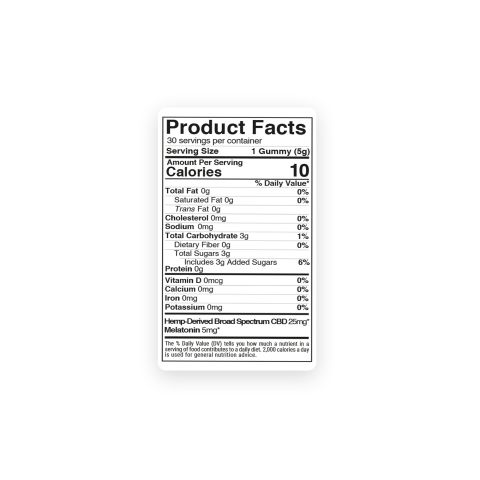 30mg Broad Spectrum CBD & Melatonin Gummies - Blackberry - Thumbnail 9
