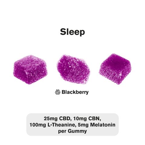 140mg Full Spectrum CBD, CBN, Melatonin, L-Theanine Gummies - Blackberry - Thumbnail 4