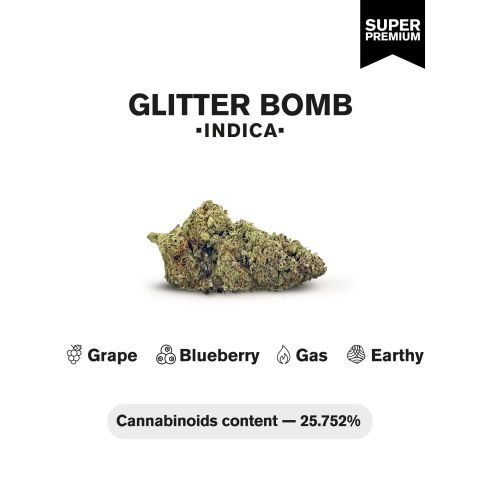 Glitter Bomb Flower - THCA - Indica - Thumbnail 4