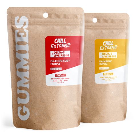 Delta 8 Live Resin Gummies Indica Bundle - Chill Extreme - Thumbnail 1