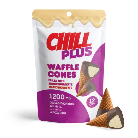 100mg White Chocolate Waffle Cones - D8 & THCP - Thumbnail 2