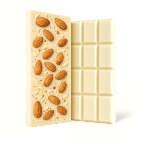 1,200mg White Chocolate & Almonds Bar - Delta 8 - Thumbnail 1