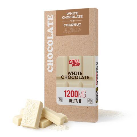 1,200mg White Chocolate & Coconut Flakes Bar - Delta 8 - Thumbnail 2