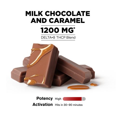 1,200mg Milk Chocolate & Caramel Bar - Delta 8 - Thumbnail 4