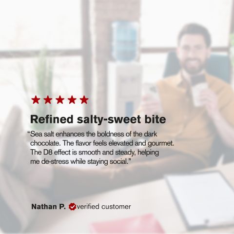 1,200mg Dark Chocolate & Sea Salt Bar - Delta 8 - Thumbnail 6