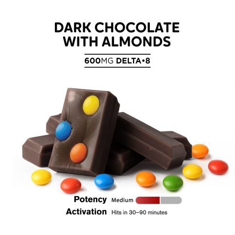 600mg Dark Chocolate & Candies Bar - Delta 8 - Thumbnail 4