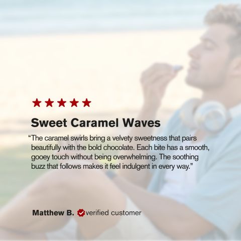 600mg Dark Chocolate & Caramel Bar - Delta 8 - Thumbnail 6