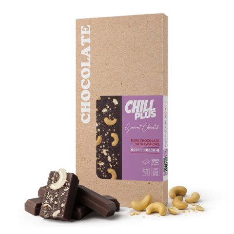 600mg Dark Chocolate & Cashews Bar - Delta 8 - Thumbnail 2