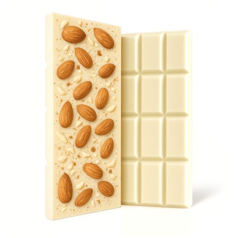 600mg White Chocolate & Almonds Bar - Delta 8 - Thumbnail 1