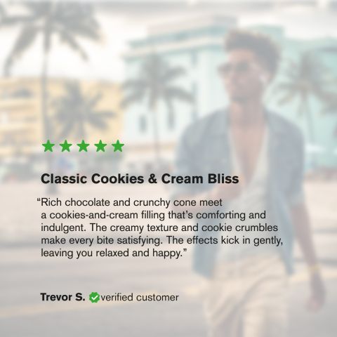 200mg Cookies & Cream Waffle Cones - D8 & THCP - Thumbnail 6