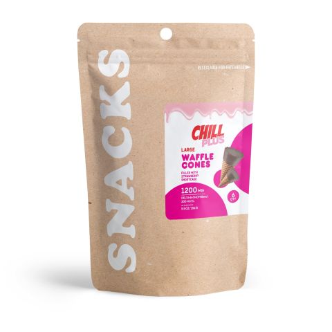 200mg Strawberry Shortcake Waffle Cones - D8 & THCP - Thumbnail 2