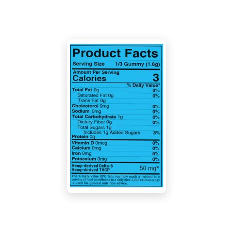 150mg D8 & THCP Gummies - Tropical Mix - Thumbnail 11