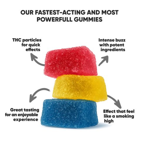 150mg D8 & THCP Gummies - Tropical Mix - Thumbnail 4