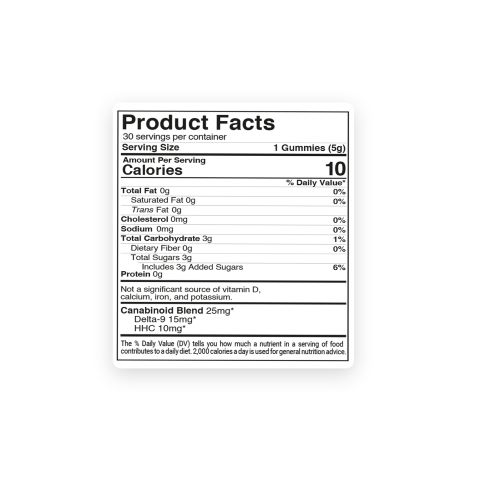 25mg Double Joy Blend - D9 & HHC - Gummies - Thumbnail 9