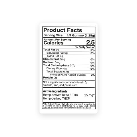 100mg D8 & THCP Gummies - Fruity Mix - Thumbnail 11