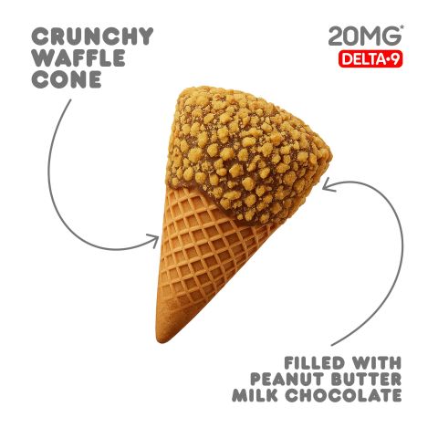 20mg Peanut Butter + Milk Chocolate Waffle Cones - Delta 9 - Thumbnail 4