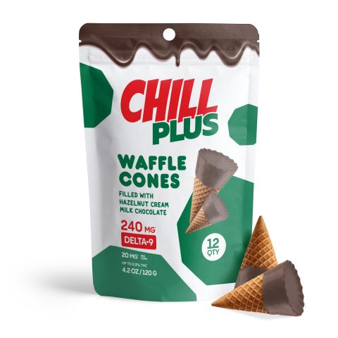 20mg Hazelnut Cream + Milk Chocolate Waffle Cones - Delta 9 - Thumbnail 2
