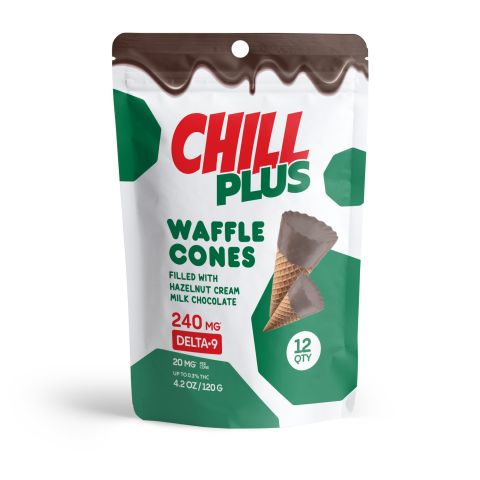 Chill Plus - Delta 9 Waffle Cones - Hazelnut Cream Milk Chocolate - 240MG - Thumbnail 3