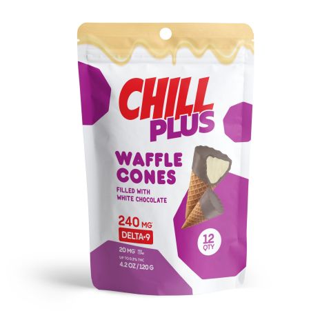 Chill Plus - Delta 9 Waffle Cones - White Chocolate - 240MG - Thumbnail 3