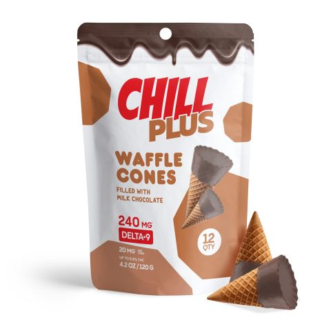 20mg Milk Chocolate Waffle Cones - Delta 9 - Thumbnail 2