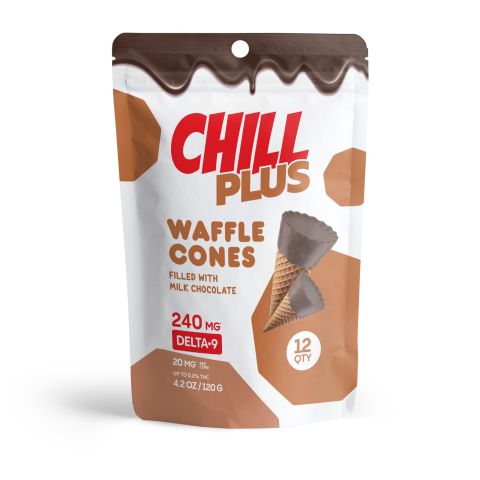 Chill Plus - Delta 9 Waffle Cones - Milk Chocolate - 240MG - Thumbnail 3