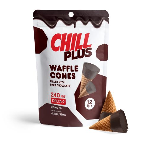 Chill Plus - Delta 9 Waffle Cones - Dark Chocolate - 240MG - Thumbnail 2