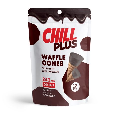 Chill Plus - Delta 9 Waffle Cones - Dark Chocolate - 240MG - Thumbnail 3