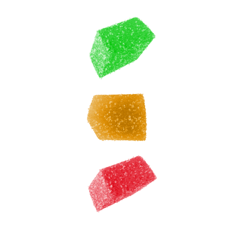 500mg D8 & THCP Gummies - Fruity Mix - 2