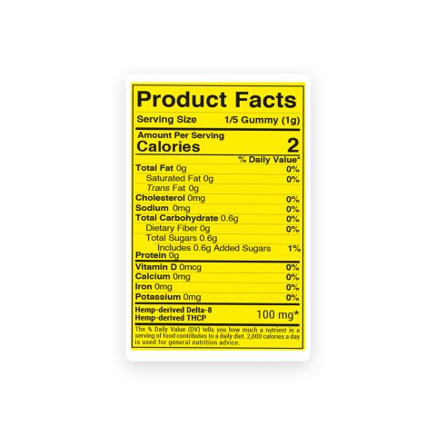 500mg D8 & THCP Gummies - Fruity Mix - Thumbnail 11