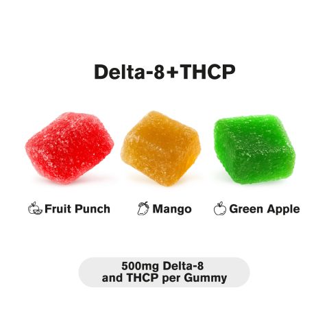 500mg D8 & THCP Gummies - Fruity Mix - Thumbnail 3