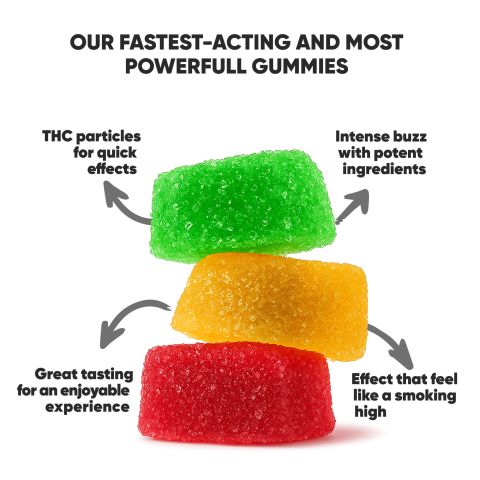 500mg D8 & THCP Gummies - Fruity Mix - Thumbnail 4